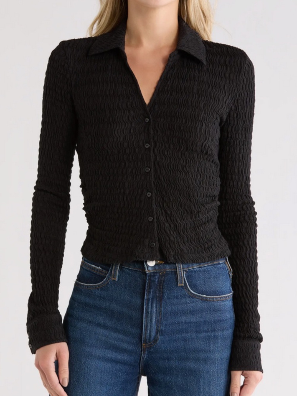 AllSaints Connie Slim Fit Button-Up Shirt US 10 / UK 14
